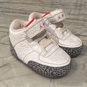 Jordan Kids White and Gray Sneakers